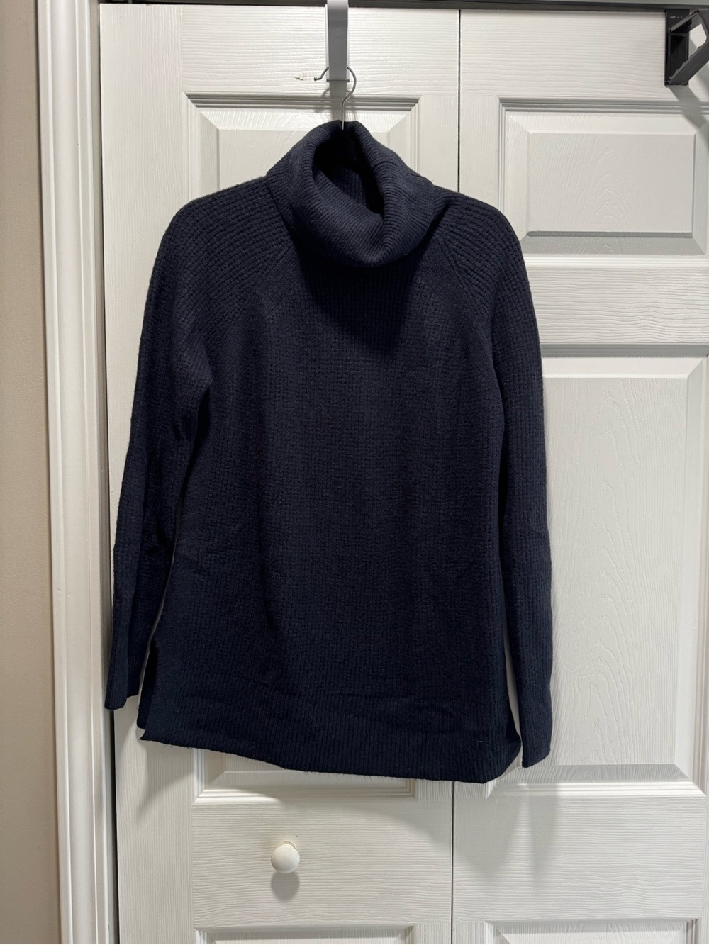 LOFT Navy Cowl Neck Sweater